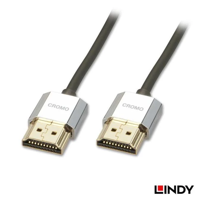 Lindy #41670 CROMO Slim High Speed HDMI Cable with Ethernet, 0.5m