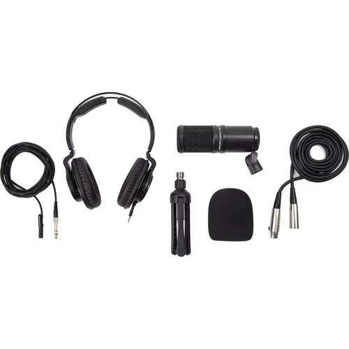 Zoom ZDM-1 Podcast Mic Pack with Headphones + Windscreen + XLR + and Tabletop Stand