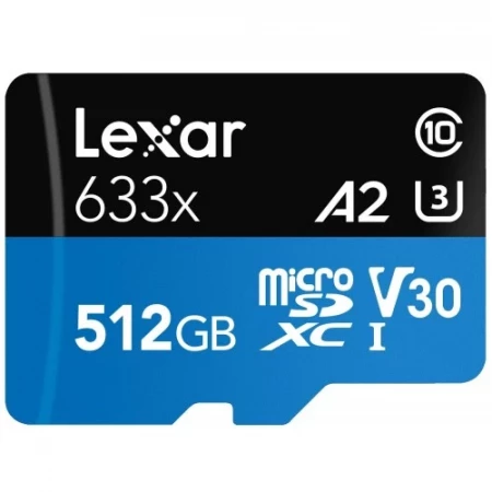 Lexar 512GB Micro SD High Performance 633x micro SDXC UHS-I Memory Card
