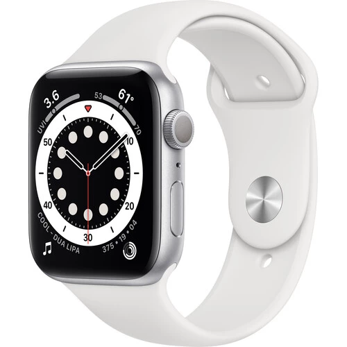 Jual Apple Watch Series 6 GPS 44mm Silver Aluminium Case with White Sport  Band Regular - M00D3ID/A Harga Terbaik