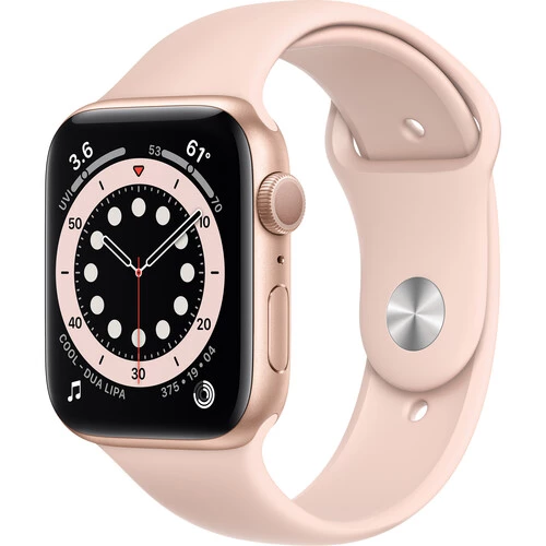 Jual Apple Watch Series 6 GPS 44mm Gold Aluminium Case with Pink Sand Sport  Band Regular - M00E3ID/A Harga Terbaik