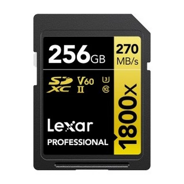 Lexar 256GB Professional 1800x SDXC UHS-II Memory Card