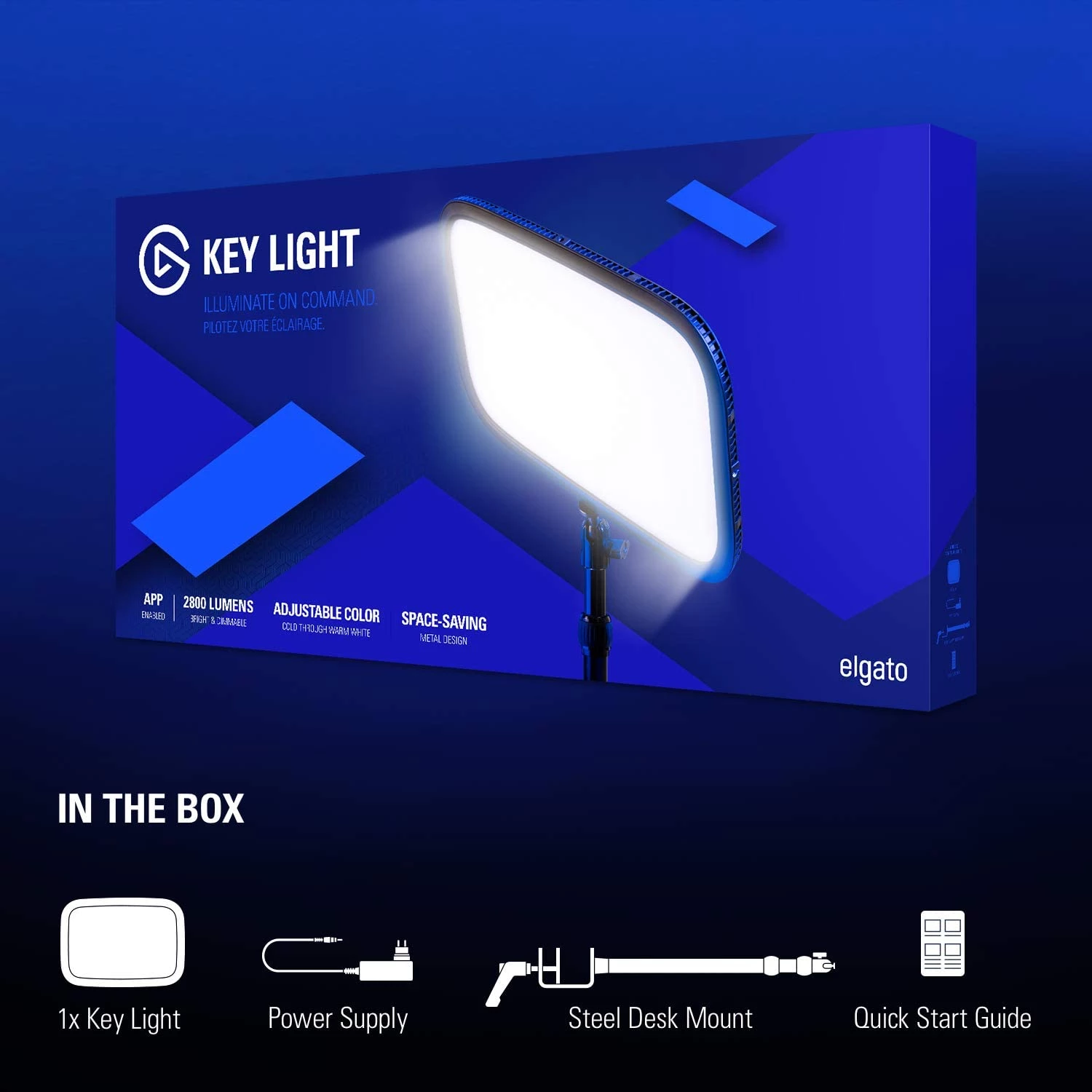 【早い者勝ち】Elgato KEY LIGHT 2800ルーメン Wi-Fi対応 Amazon.com: Elgato Key Light - Professional 2800 lumens