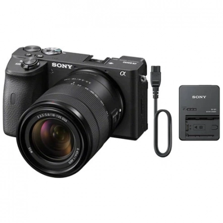 Sony Alpha a6600 Mirrorless Digital Camera with 18-135mm Lens with Sony BC-QZ1 Battery Charger
