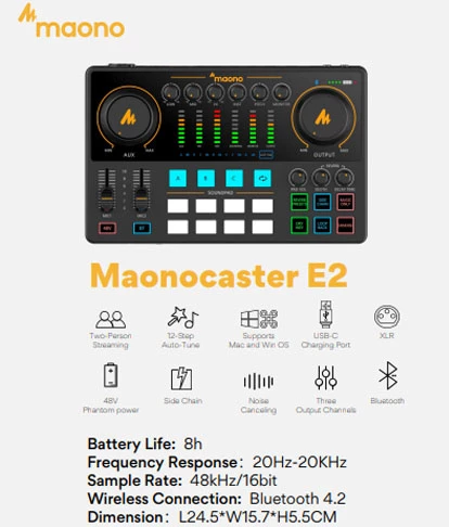 Jual Maono E2 Maonocaster AME2 AM-E2 Soundcard Streaming Podcast 