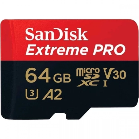 SanDisk microSDXC Extreme Pro UHS-I 64GB R200MBs W90MBs