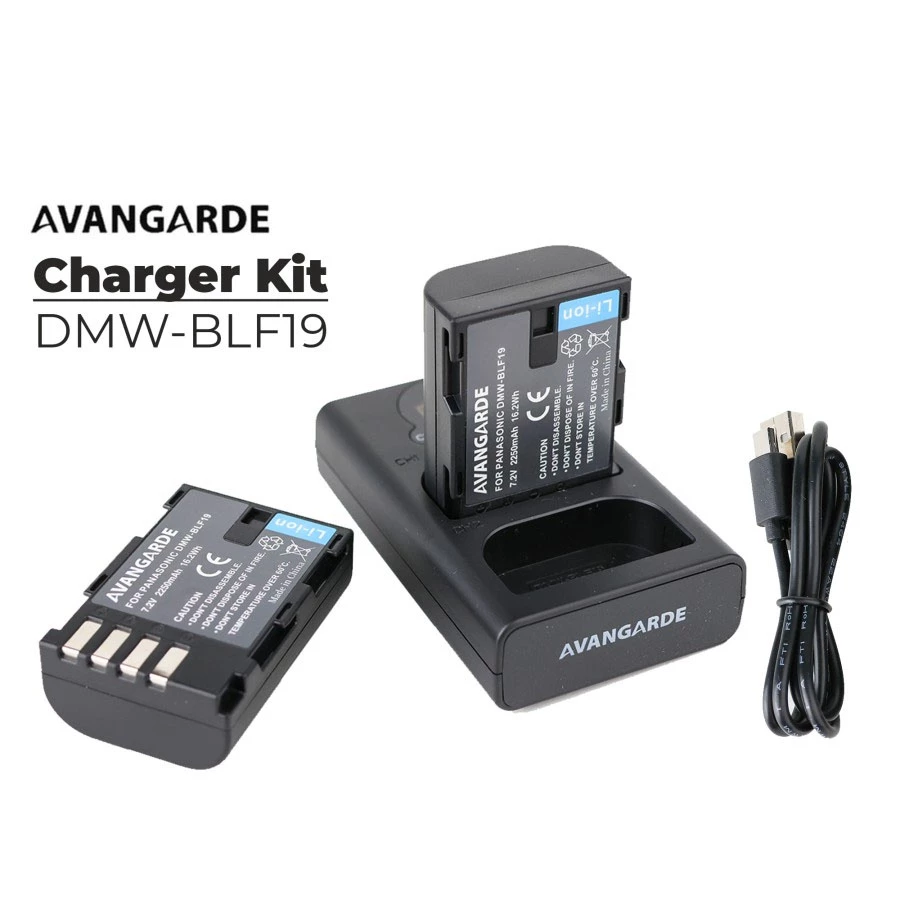 Avangarde Charger Kit DMW-BLF19 Battery 2pcs + Charger