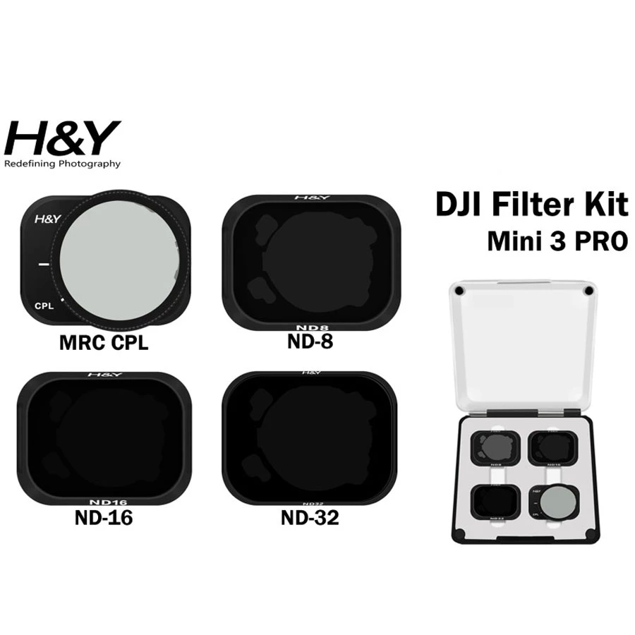 H&Y DJI Filter Kit for Mini 3 PRO (ND8/ND16/ND32/MRC CPL) DJI-MI3PK