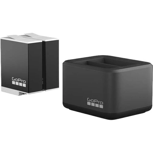 GoPro Dual-Battery Charger with Two Enduro Batteries for Select HERO 12/11/10/9 Black Cameras