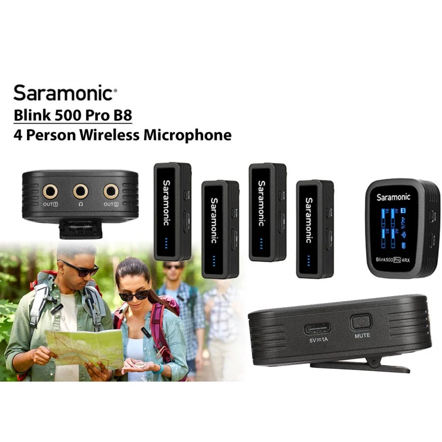 Jual Saramonic Blink 500 Pro B8 4 Person Wireless Microphone