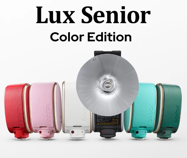 Sekarang Godox Lux Senior diberi sentuhan lebih ciamik apalagi kalau bukan pilihan warna yang beragam dan dijamin makin kreatif dan semangat dalam berkarya.