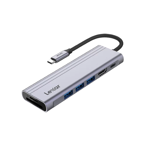 Lexar H31 7in1 USB C Hub HDMI SD microSD Power Delivery 100W