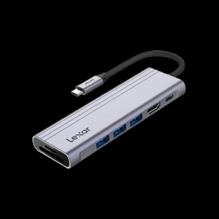 Lexar H31 7in1 USB C Hub HDMI SD microSD Power Delivery 100W