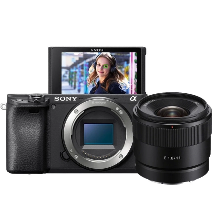 Sony Alpha a6400 Mirrorless Digital Camera Black With Sony E 11mm f1.8 Mirrorless Lens