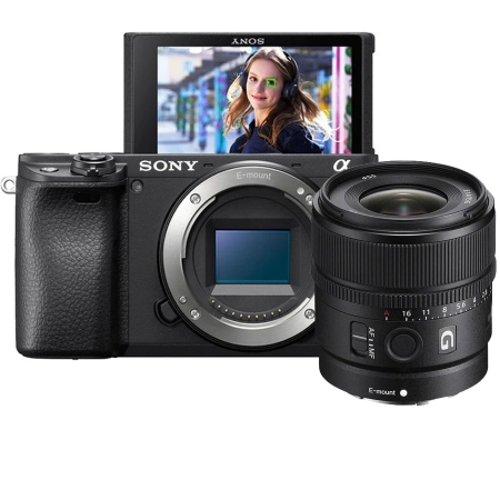Sony Alpha a6400 Mirrorless Digital Camera Black With Sony E 15mm f1.4 G Mirrorless Lens