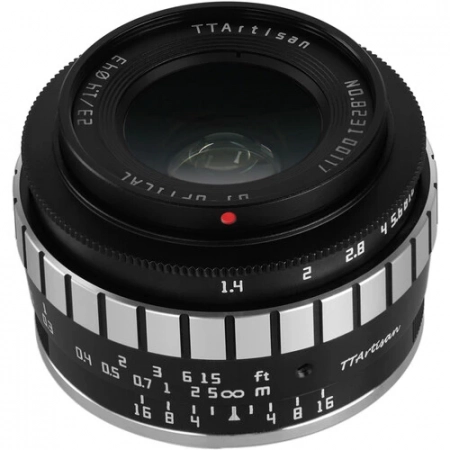 TTartisan 23mm f1.4 Lens For MFT Black -Silver (APS-C)