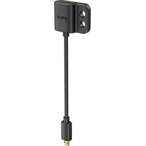 SmallRig Ultra-Slim Female HDMI Type A to Male Micro-HDMI Type D Adapter Cable 3021