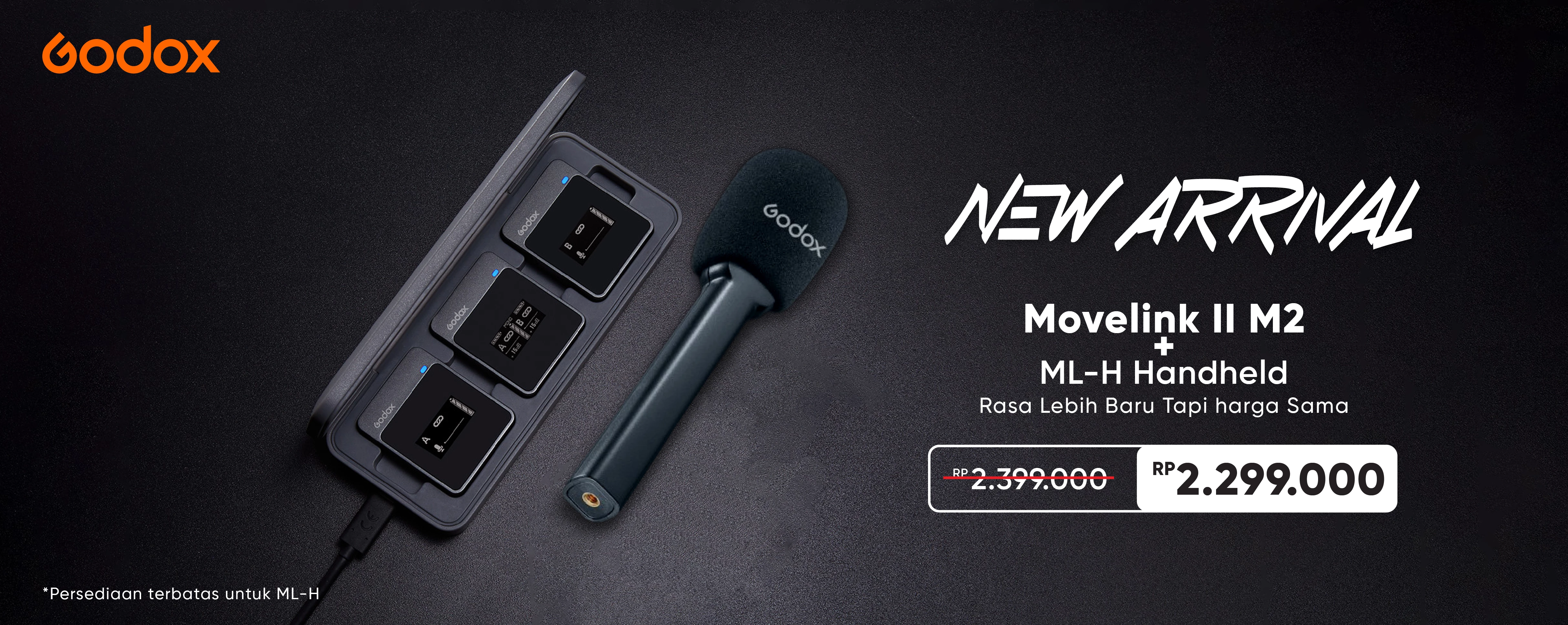 Paket Godox Movelink II M2 + ML-H Handheld  Adapter