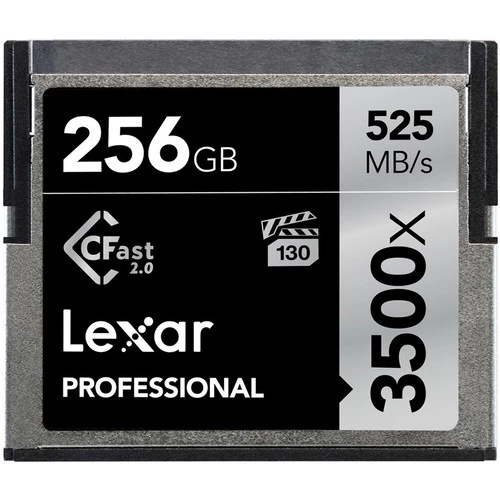 Lexar 256GB Professional 3500x CFast 2.0 Memory Card