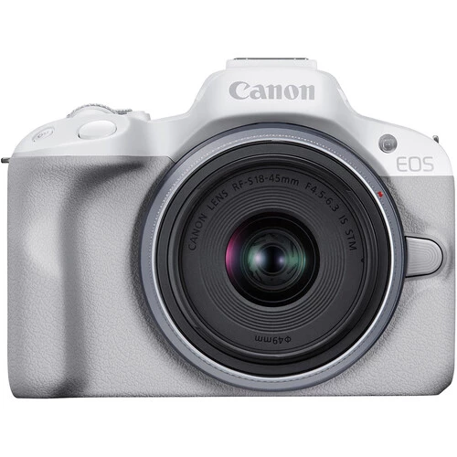 Canon EOS R50 Mirrorless Camera with 18-45mm Lens White