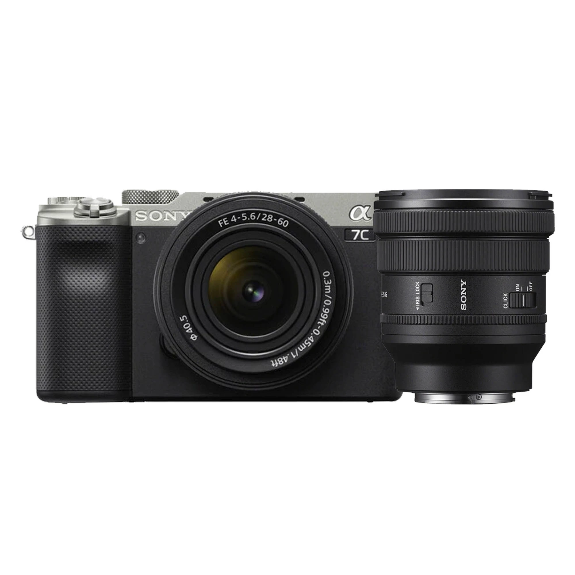 Sony Alpha a7C Mirrorless Digital Camera with 28-60mm Lens Silver With Sony FE PZ 16-35mm f4 G Lens