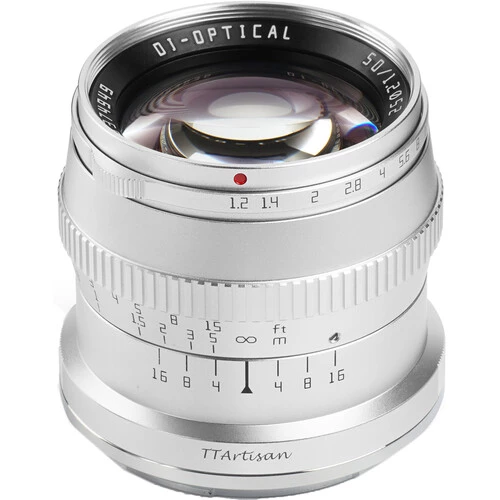 TTArtisan 50mm f1.2 Lens for FUJIFILM X (Silver)
