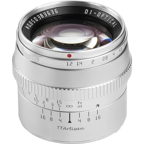 TTArtisan 50mm f1.2 Lens for Sony E (Silver)