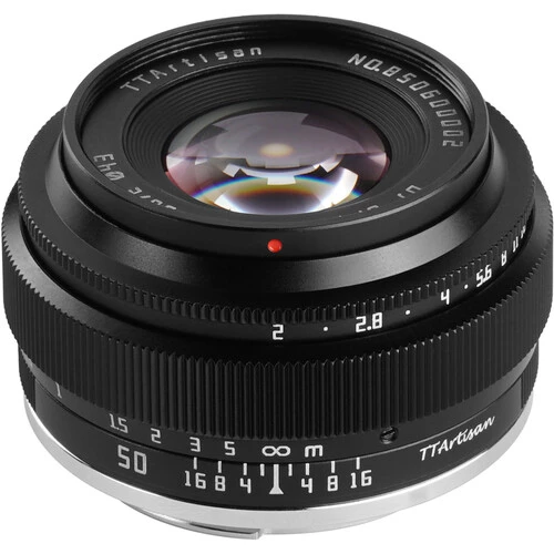 TTArtisan 50mm f2 Lens for Canon RF (Black)