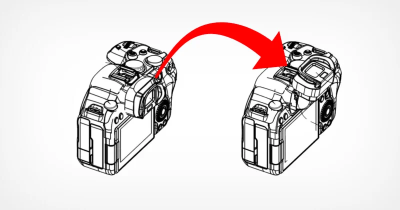 Canon telah mematenkan jendela bidik elektronik atau electronic Viewfinder yang ringkas yang disebut tilting viewfinder