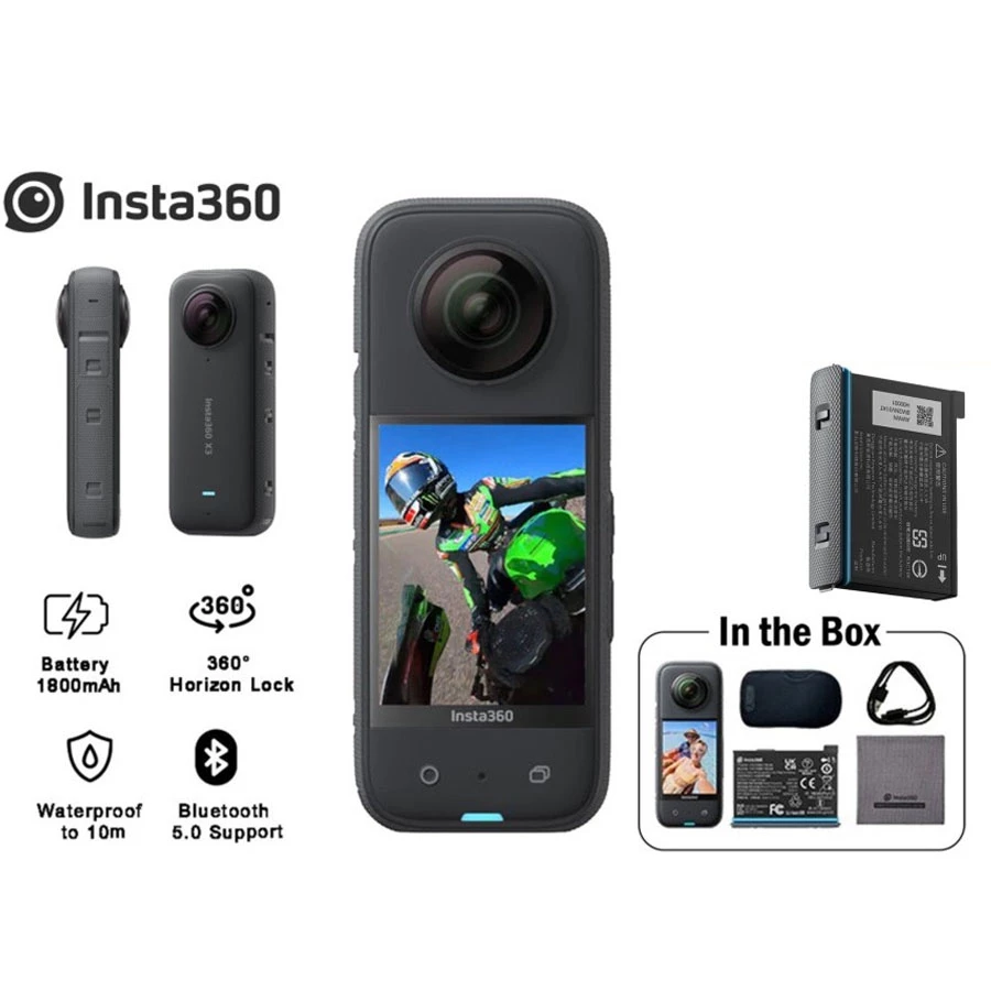 Insta360 X3 360 Action Camera Bundle Battery