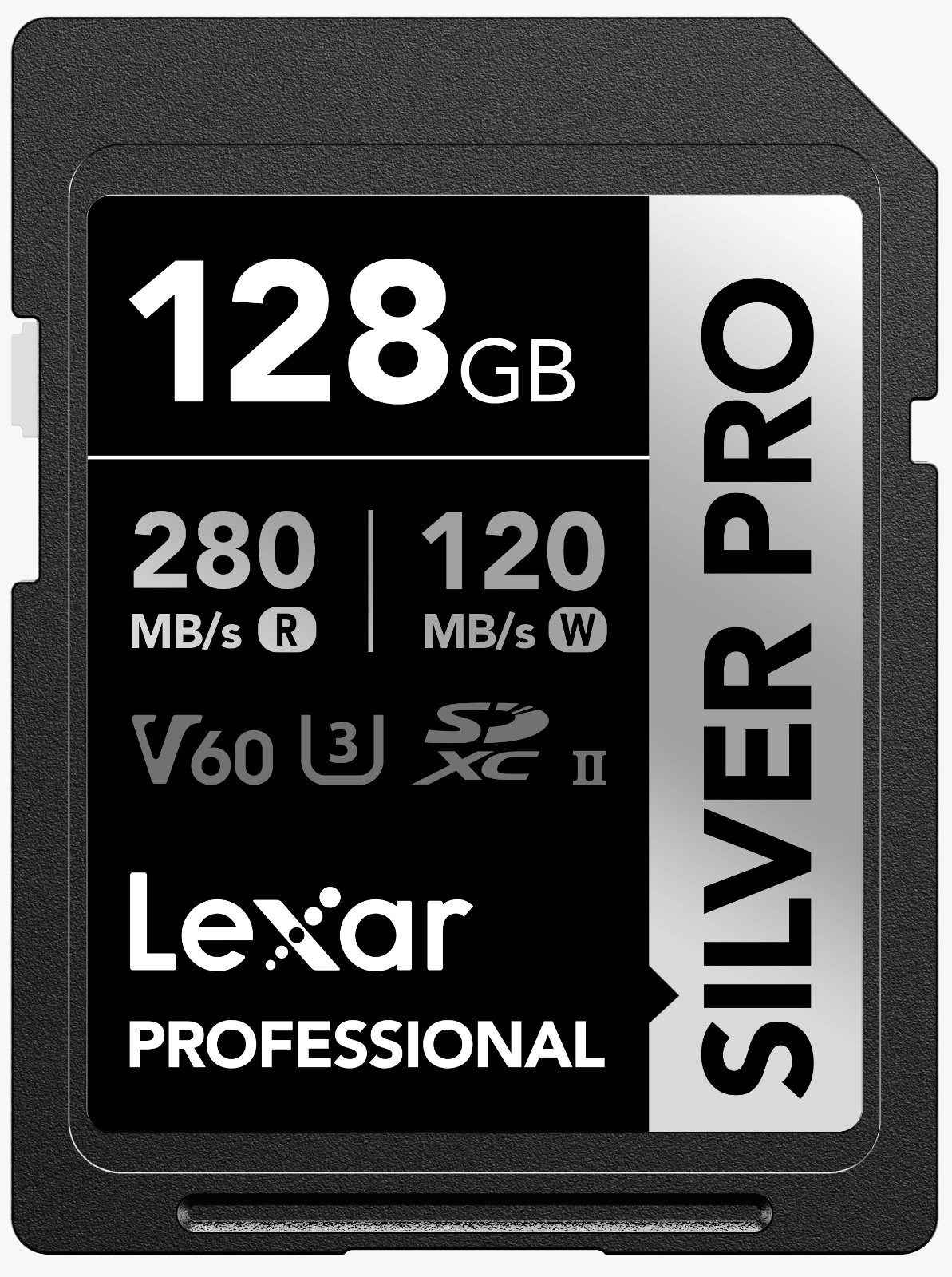 Lexar 128GB Professional SDXC SILVER PRO UHS-II Memory Card 280MB/s