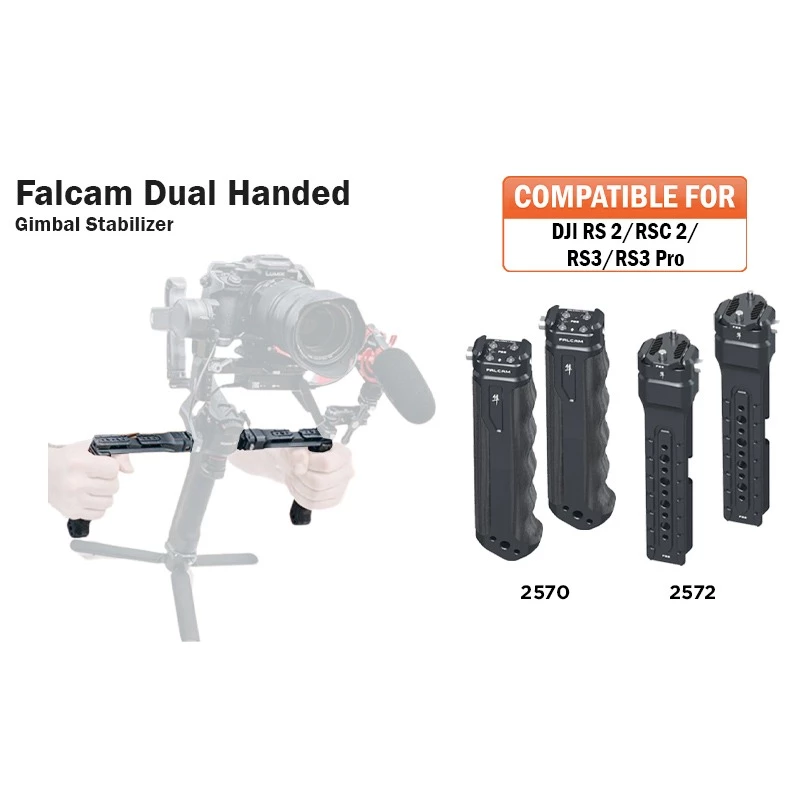 Falcam Dual Handed Gimbal Stabilizer for DJI RS 2/RSC 2/RS3/RS3 Pro Kit 2572 + 2570