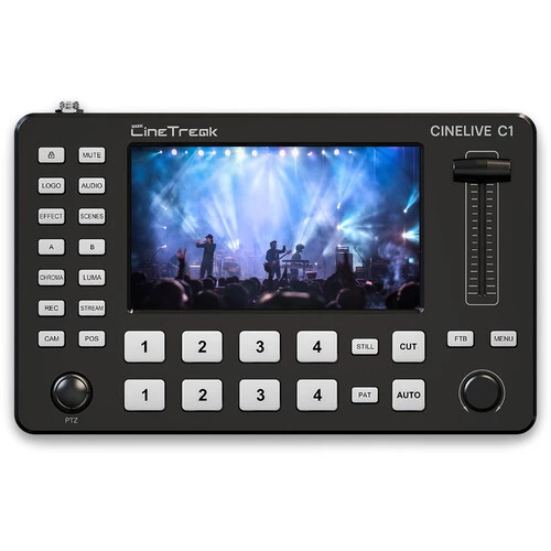 CineTreak CineLive C1 Compact 4-Channel HDMI Streaming Video Switcher with 5" Display
