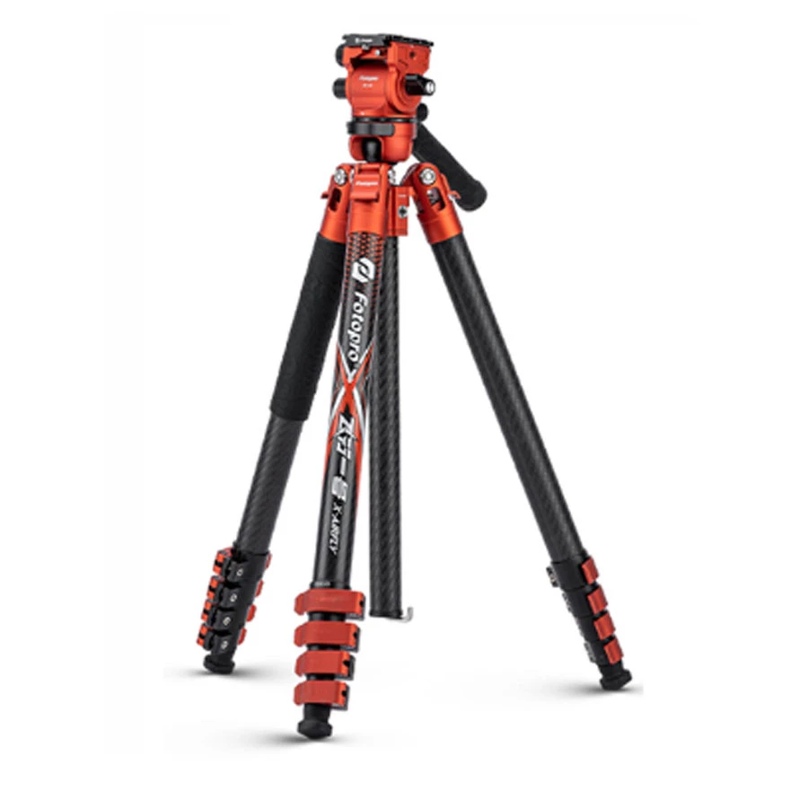 Fotopro X-Airfly Video Ultra Light Carbon Fiber Tripod Orange