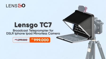 [#10368] Lensgo TC7 Broadcast Teleprompter for DSLR Iphone Ipad Mirrorless Camera