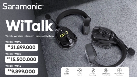 [#14388] Saramonic WiTalk-WT4S 4-Person Full-Duplex Wireless Intercom System with Single-Ear Headsets (1.9 GHz)