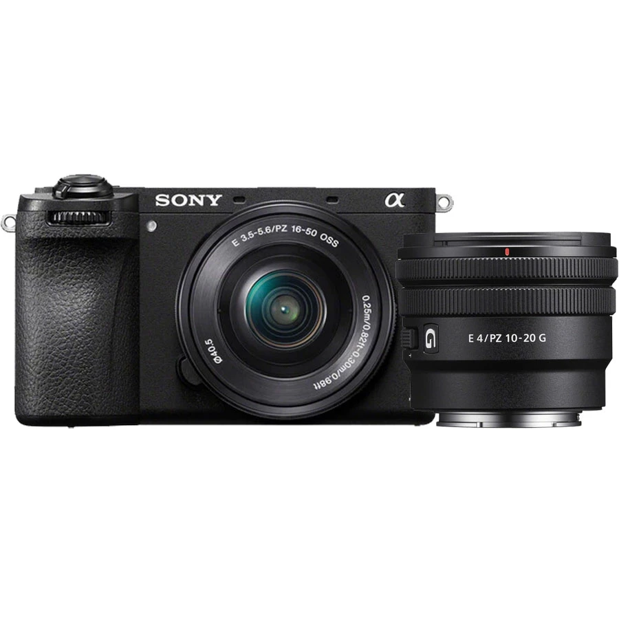 Sony a6700 Mirrorless Camera 16-50mm Lens with Sony E 10-20mm f4 PZ G Mirrorless Lens
