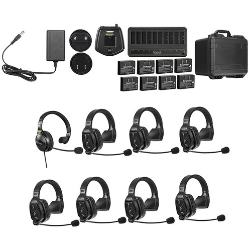 Saramonic WiTalk WT8S 8 Person Full-Duplex Wireless Intercom System with Single-Ear Headsets