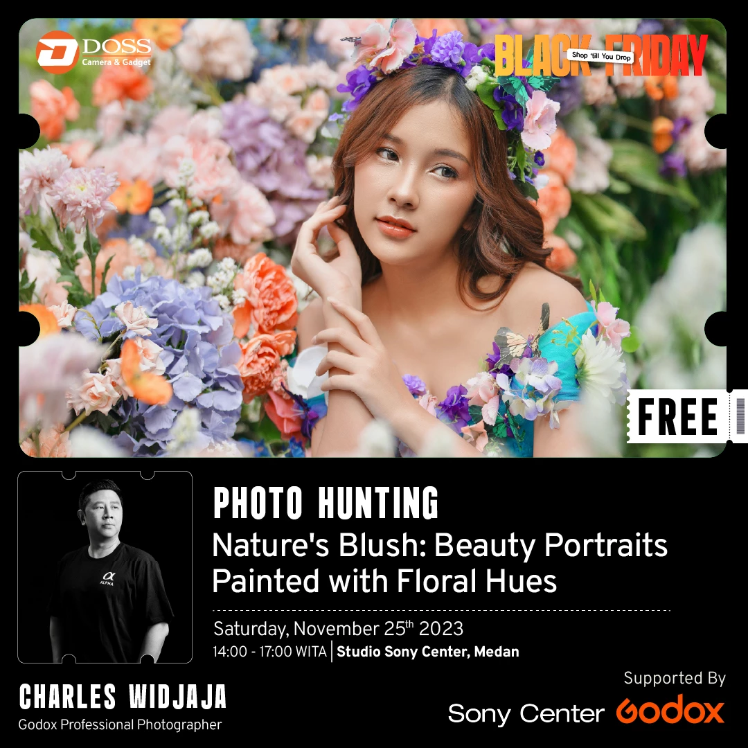 Sony Center Medan - Charles Widjaja (Godox Professional Photographer) - Nature Blush: Beauty Portraits Painted with Floral Hues