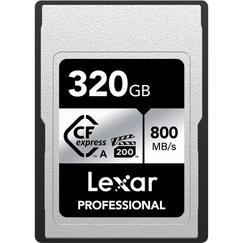 Lexar 320GB Professional CFexpress Type A Card SILVER Series 800MB/s