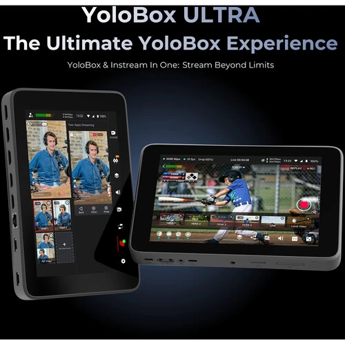 Yololiv YoloBox ULTRA Portable Multi-Camera Encoder/Streamer, Switcher/Monitor & Recorder