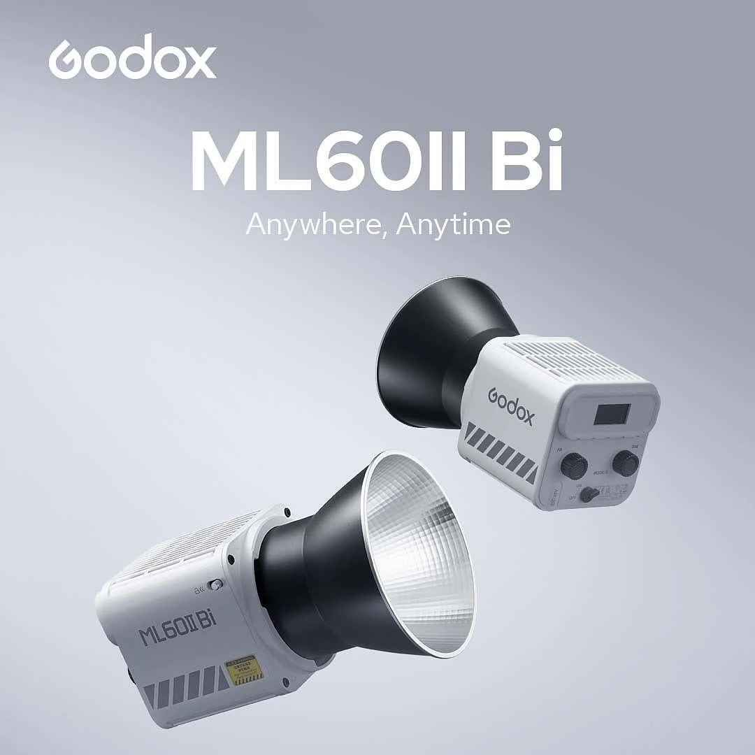 Godox ML60II Bi, Video Light Canggih Dengan Bentuk yang Kompak dan Ringan.