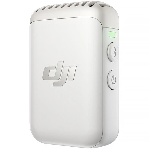 DJI Mic 2 (1 TX, Platinum White) Compact Digital Wireless Microphone System/Recorder for Camera & Smartphone