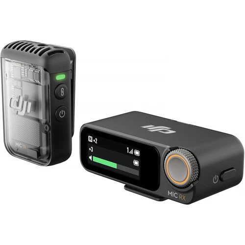 DJI MIC 2 ( 1 TX + 1 RX ) Compact Digital Wireless Microphone System/Recorder for Camera & Smartphone