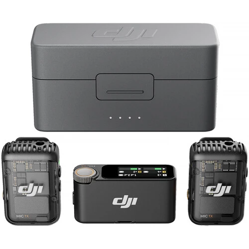 DJI MIC 2 ( 2 TX + 1 RX + CHARGING CASE) Compact Digital Wireless Microphone System/Recorder for Camera & Smartphone