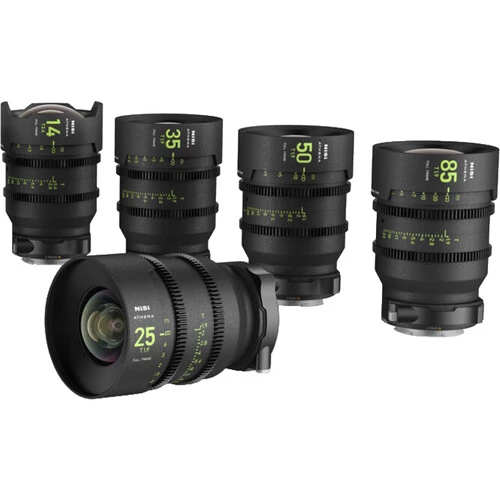 NiSi ATHENA Prime T2.4/1.9 Full-Frame 5-Lens Kit with Hardshell Case (RF Mount)