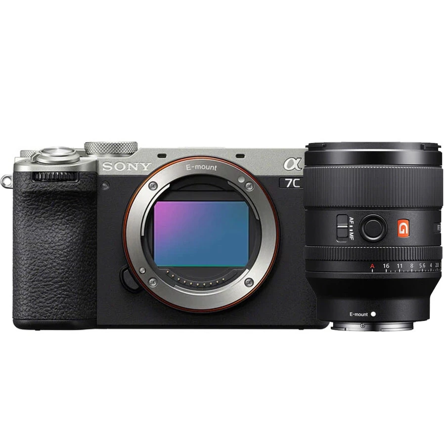 Sony a7C II Mirrorless Camera (Silver) With Sony FE 35mm f1.4 GM Lens