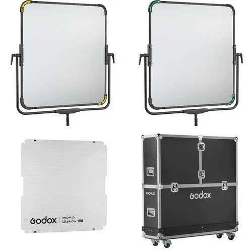 Godox Knowled LiteFlow 100 K1 Double-Sided Reflector Kit (100x100cm) with Flight Case FC04