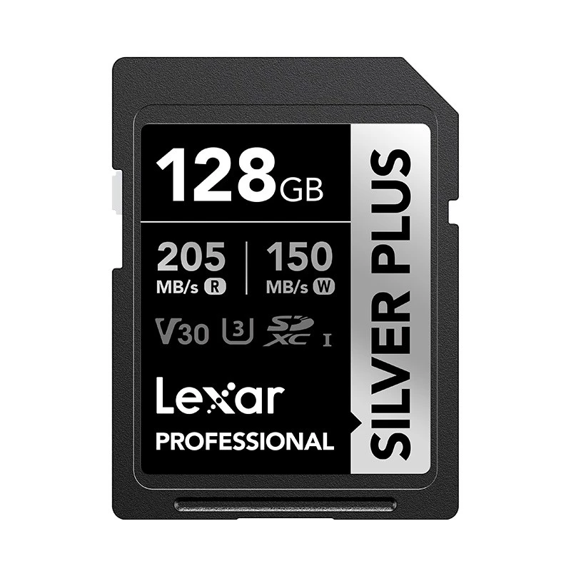 Lexar 128GB Professional SDXC SILVER PLUS UHS-I Memory Card R: 205MB/s, W: 150MB/s