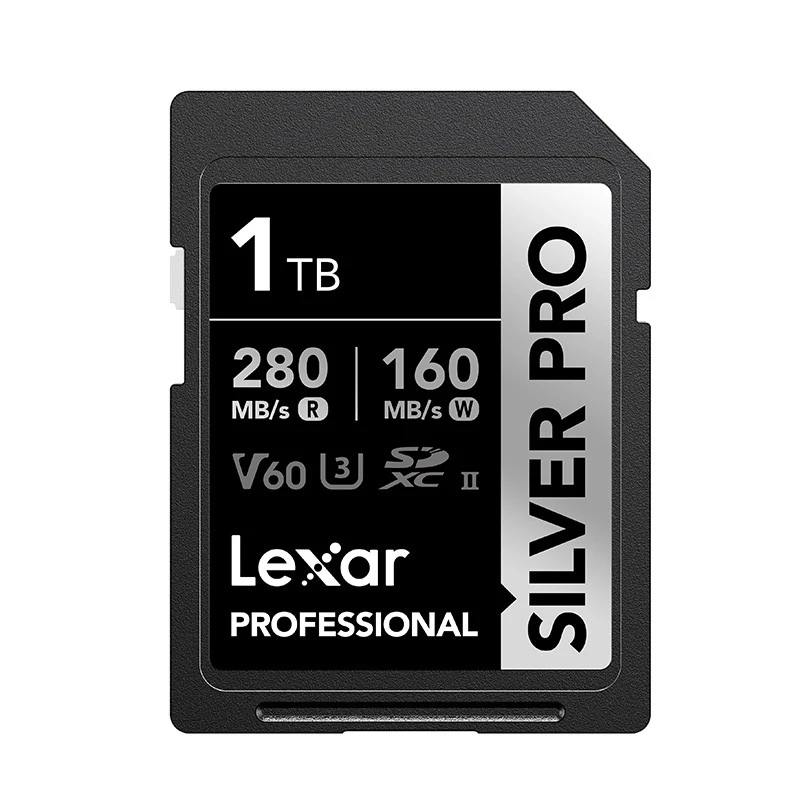 Lexar 1TB Professional SDXC SILVER PRO UHS-II Memory Card R: 280MB/s, W: 160MB/s